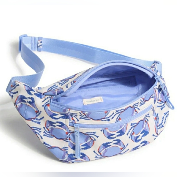 Vera Bradley Handbags - VB Belt Bag Crabby Blue White Patterned Belted Vera Bradley Pattern
